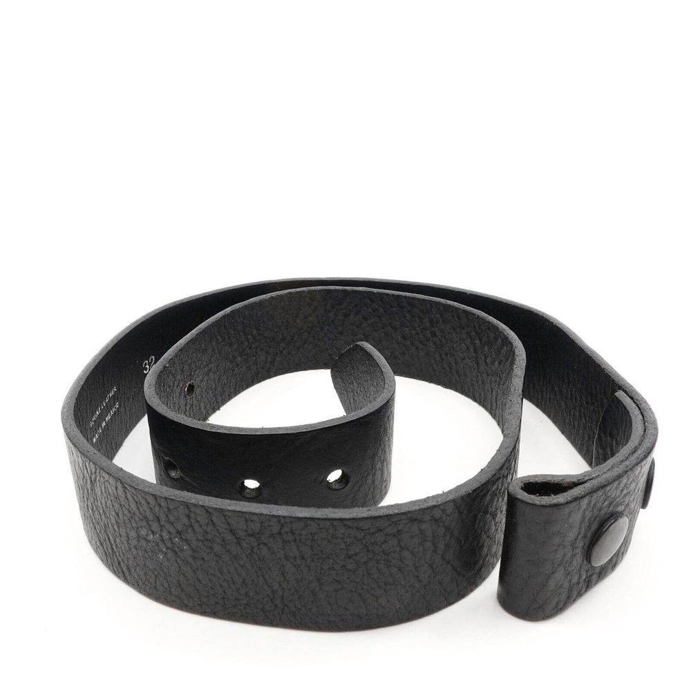 King Baby Studio Black Bovine Leather Belt Replacement No Buckle Size 32